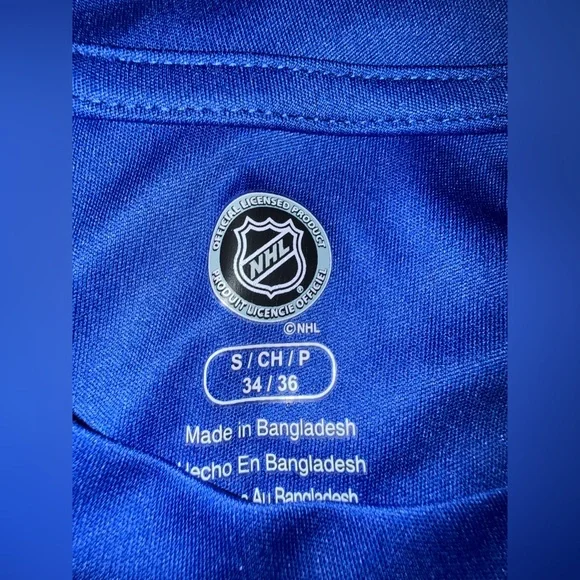 NHL Blue Sports Shirt with Logo - Picture 2 of 2